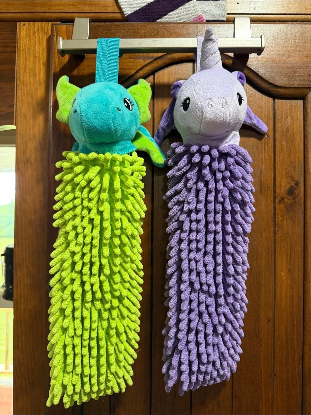 Norwex Green & Purple Plush Microfiber Hand Towels